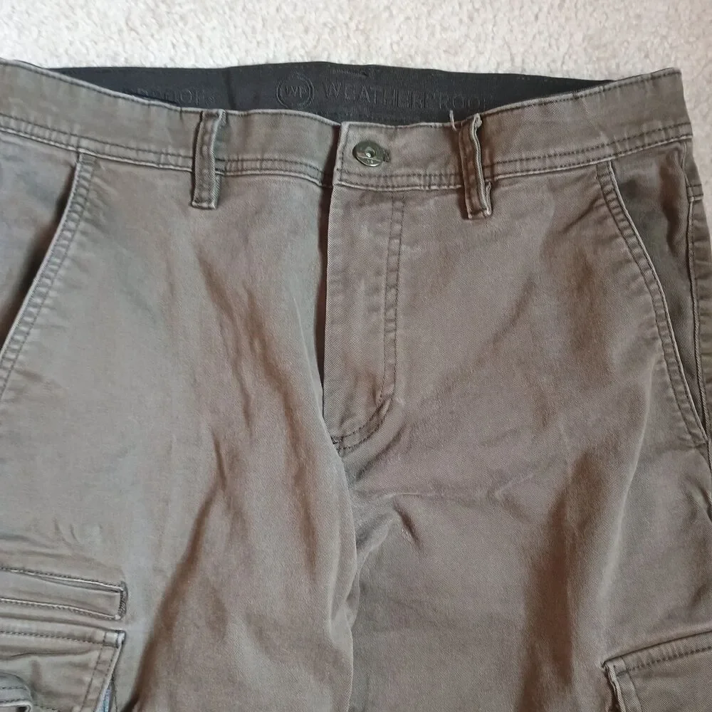 Weatherproof Utility Cargo Pants Mens 32x29 (actual) Olive Green Straight Leg